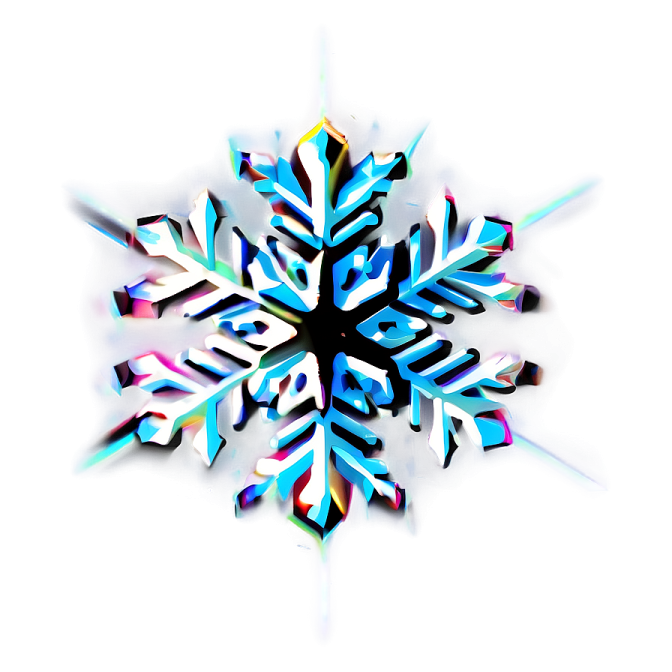 a colorful snowflake on a white background