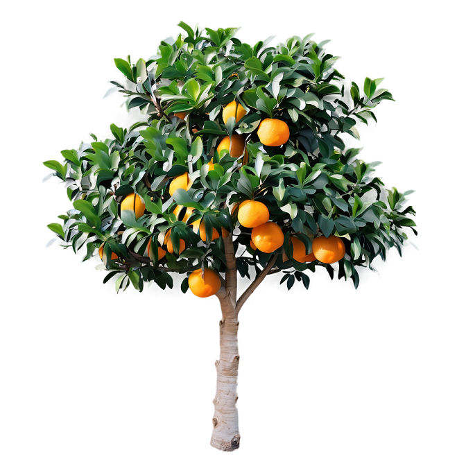 a tree with oranges growing on it