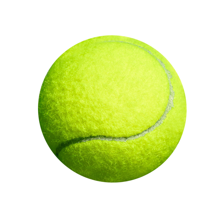 a tennis ball on a white background