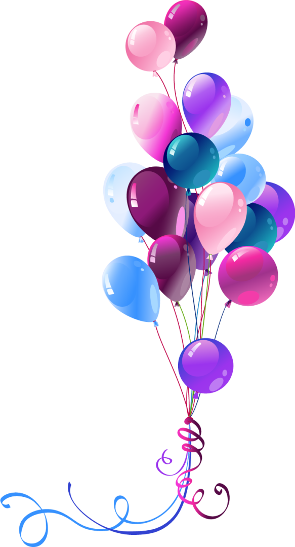 a bunch of balloons on a white background