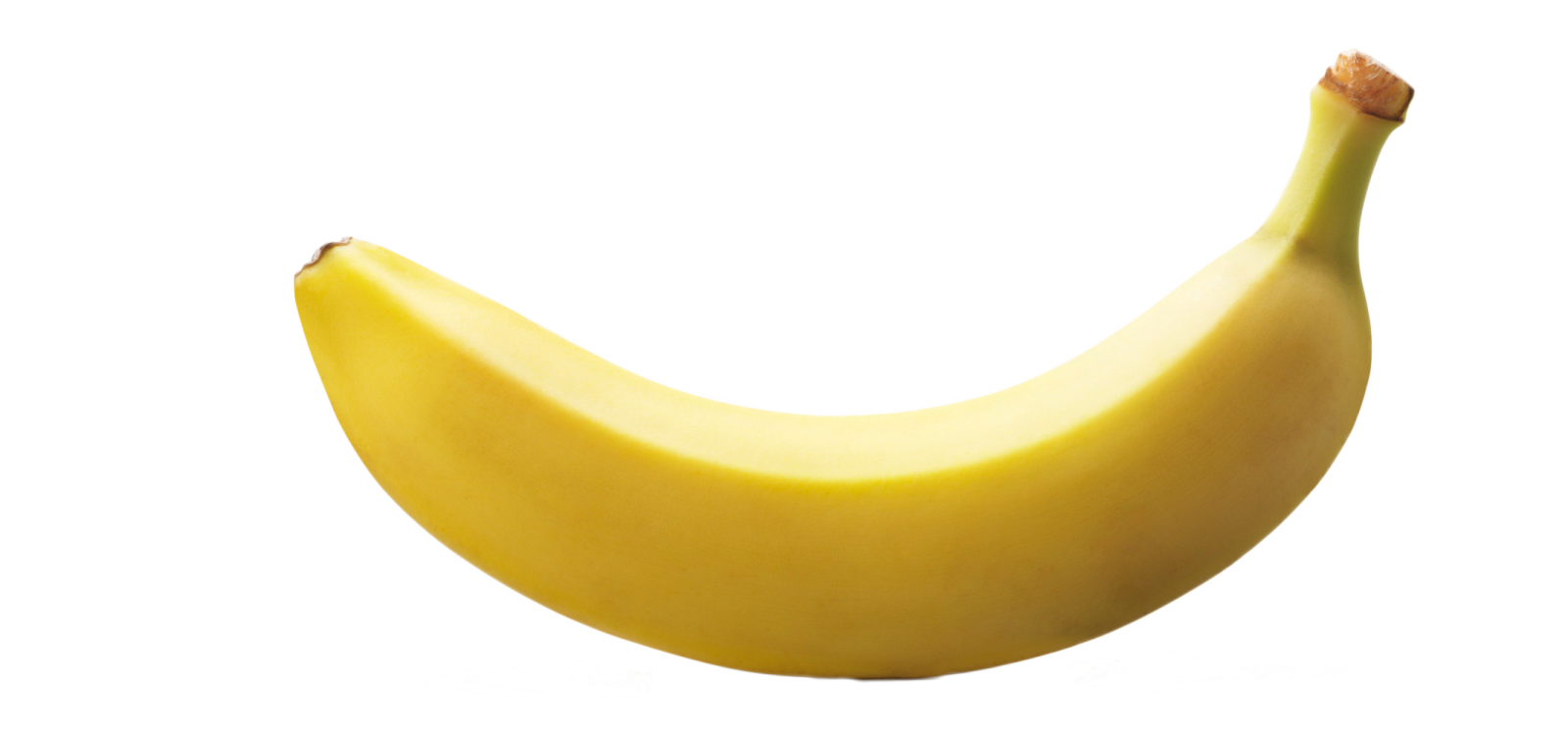 a yellow banana on a white background