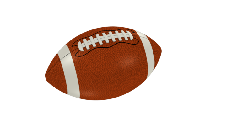 a football ball on a white background