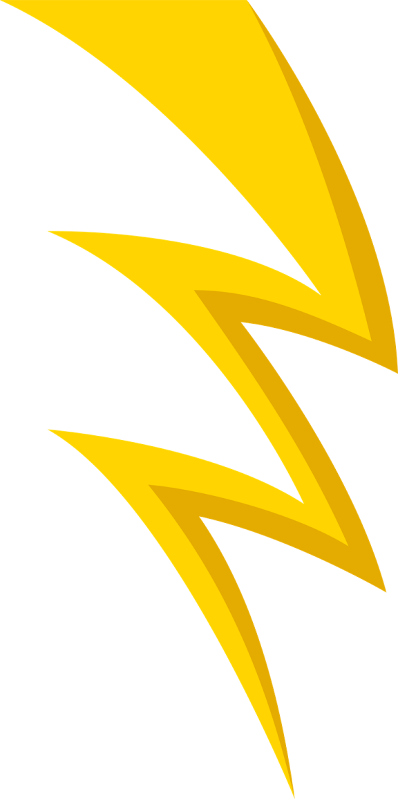 a yellow lightning bolt