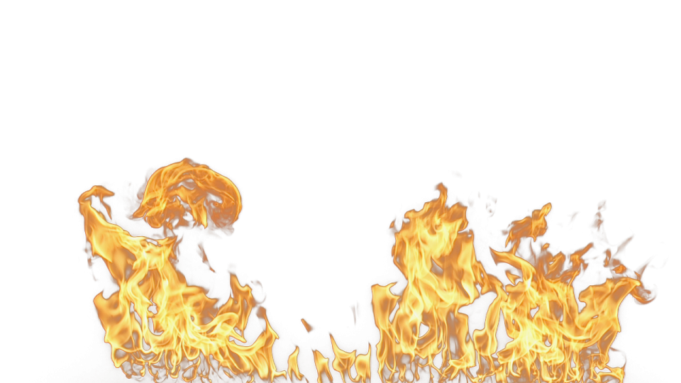 fire on a white background