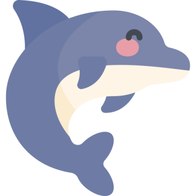a dolphin with its mouth open