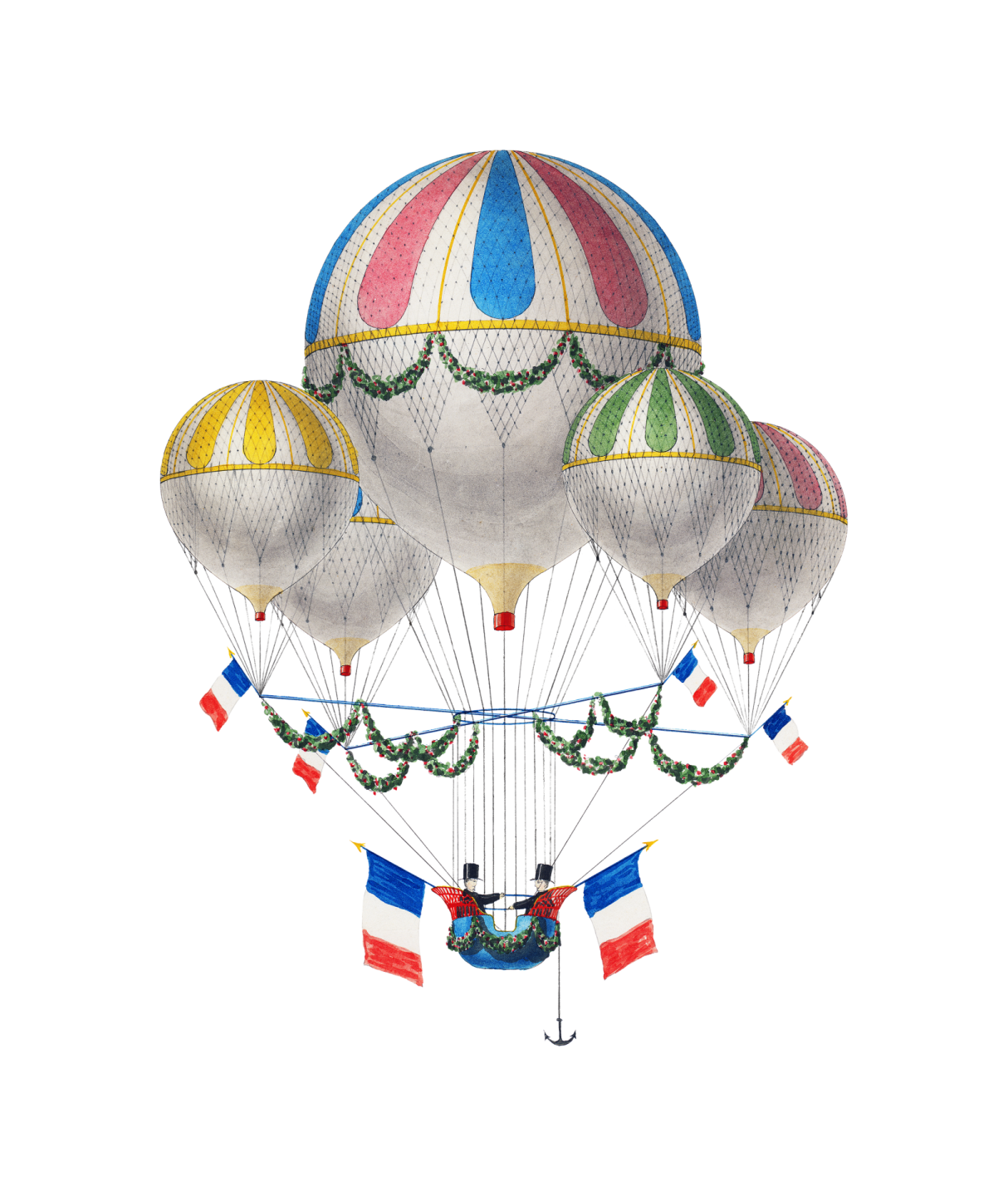 a group of balloons flying in the sky