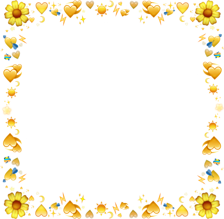 a gold frame with hearts and flowers