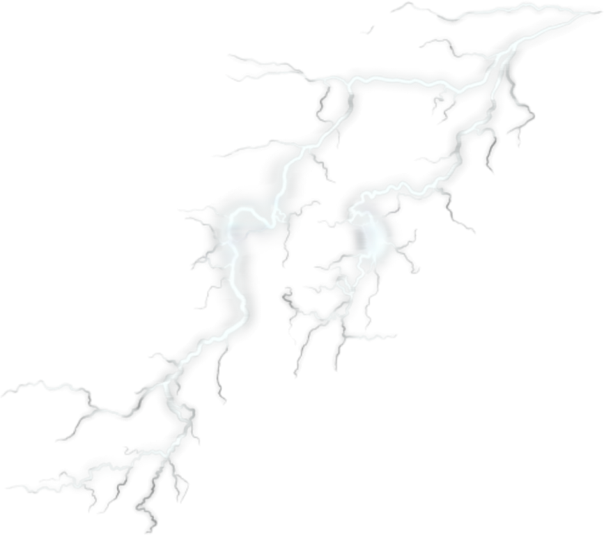 a white background with lightnings and clouds