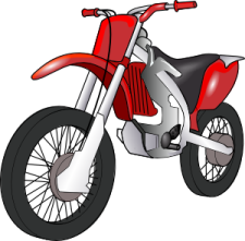 a red and white dirt bike