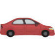a red car on a white background