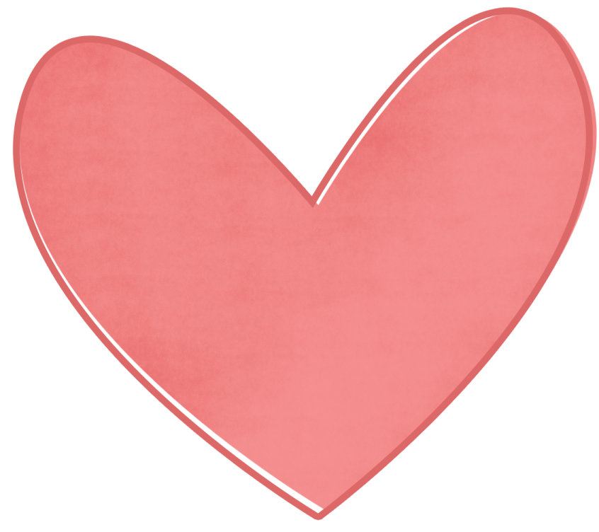 a pink heart on a white background