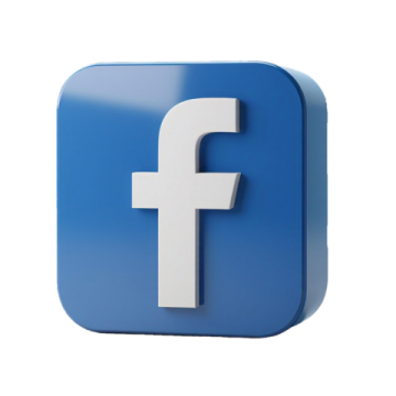 the facebook logo on a white background