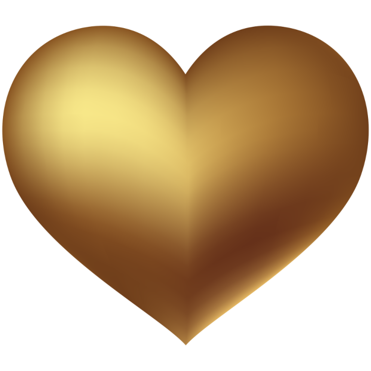 a gold heart