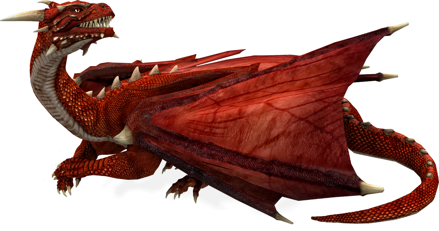 a red dragon is flying in the air