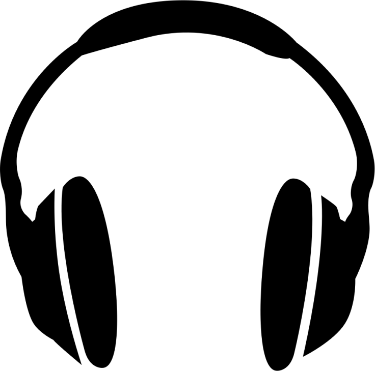 a black and white headphones