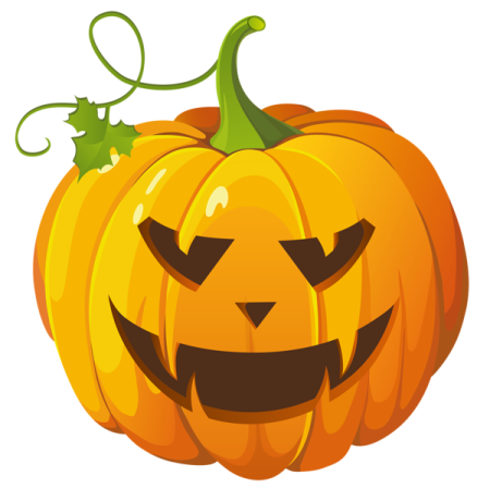 a pumpkin with an evil face on it
