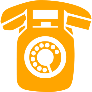 an orange phone with a white background