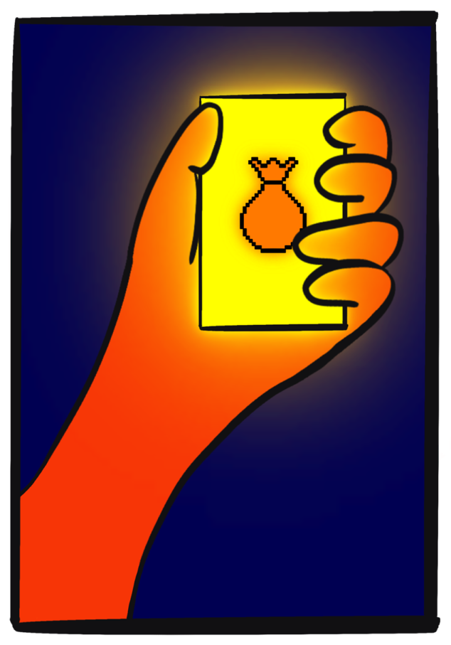 a hand holding a piece of paper with a heart on it