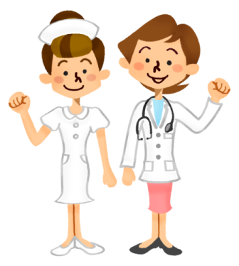a cartoon of two doctors