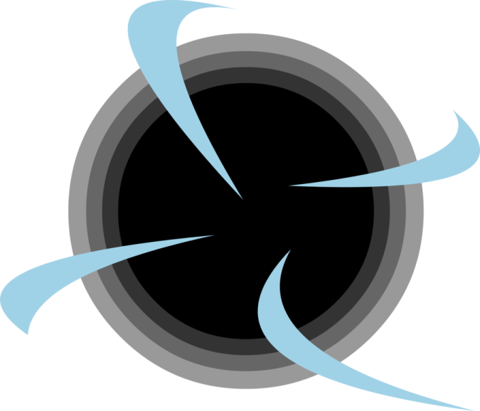an image of a black and blue circle
