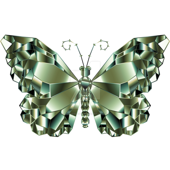 a silver butterfly on a white background