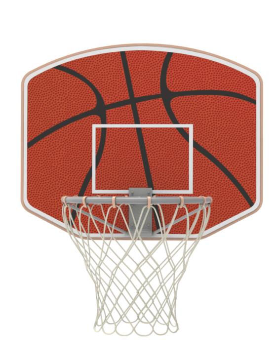 a basketball hoop on a white background