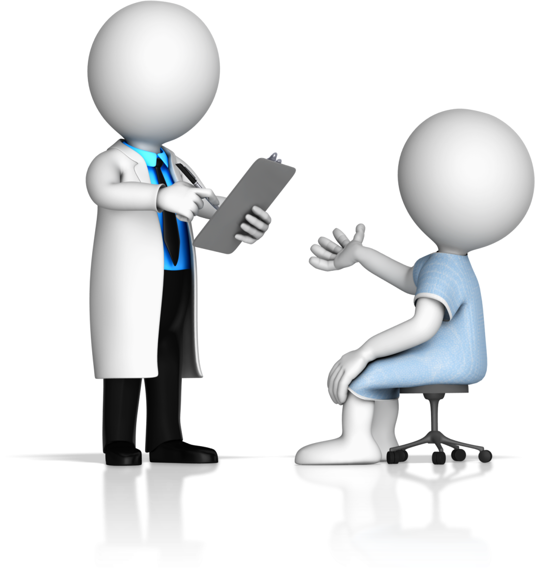 a doctor talking to a patient