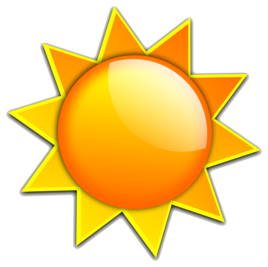 a yellow sun on a white background