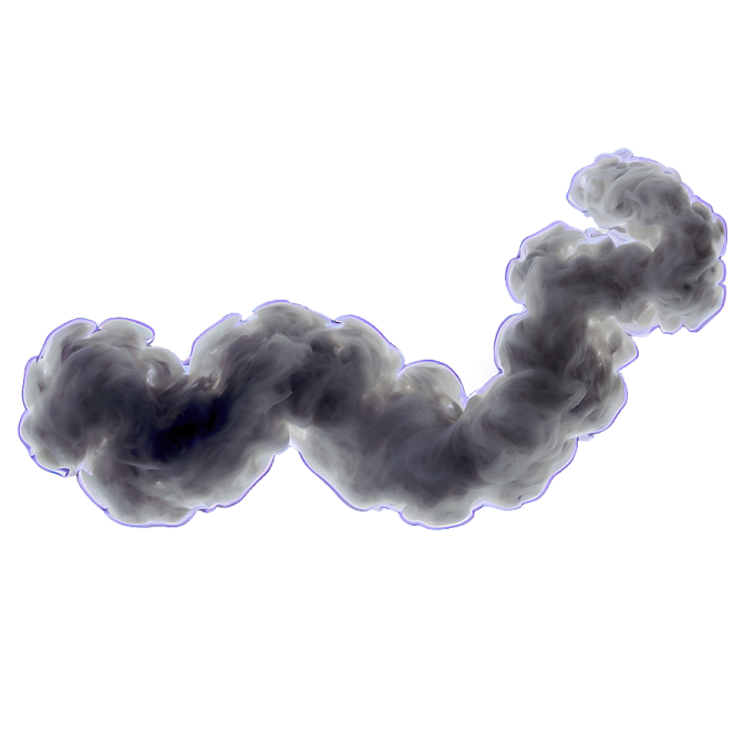 a black smoke cloud on a white background