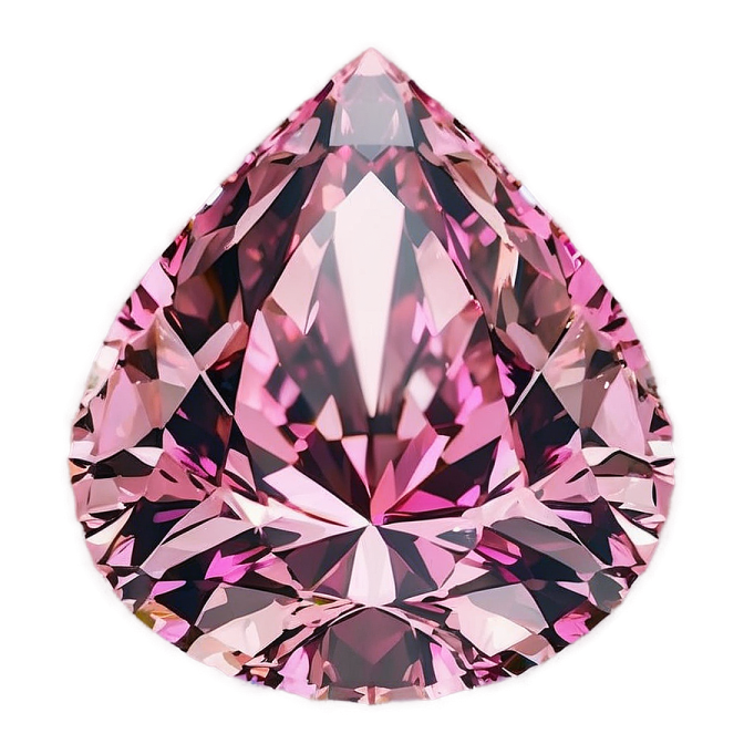a pink diamond on a white background