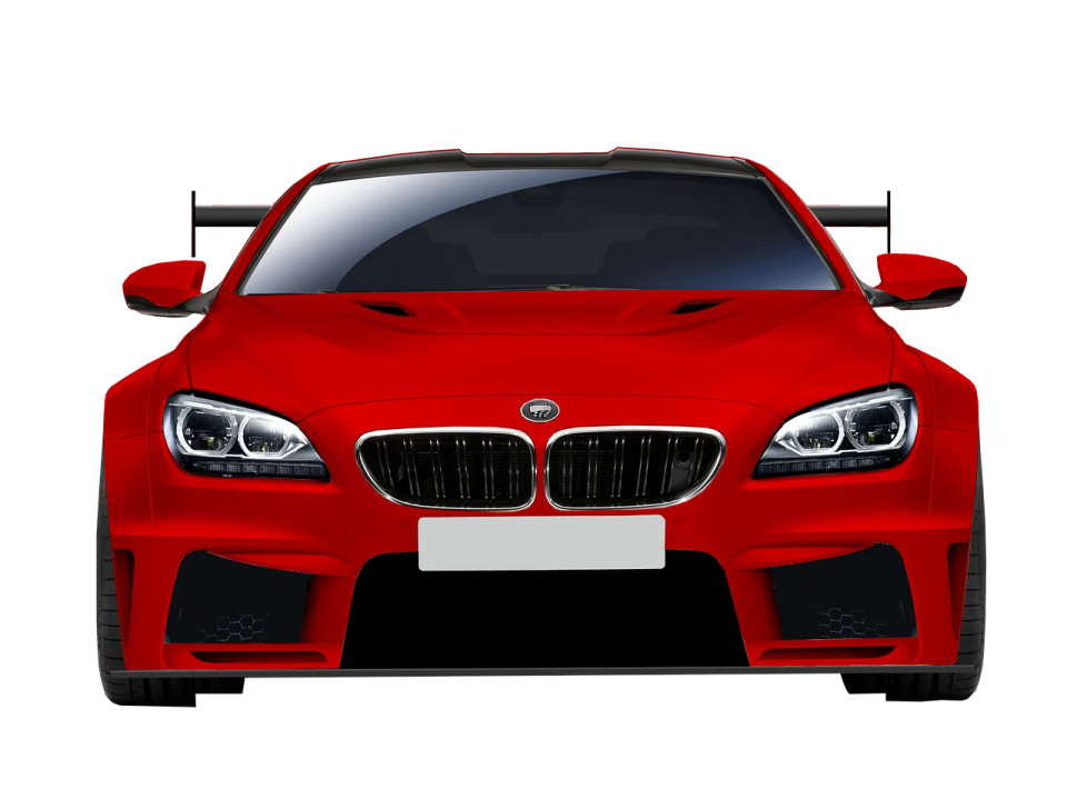 a red sports car on a white background