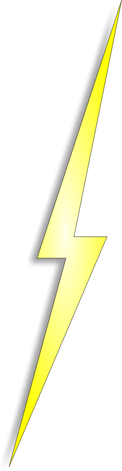 a yellow lightning bolt on a white background