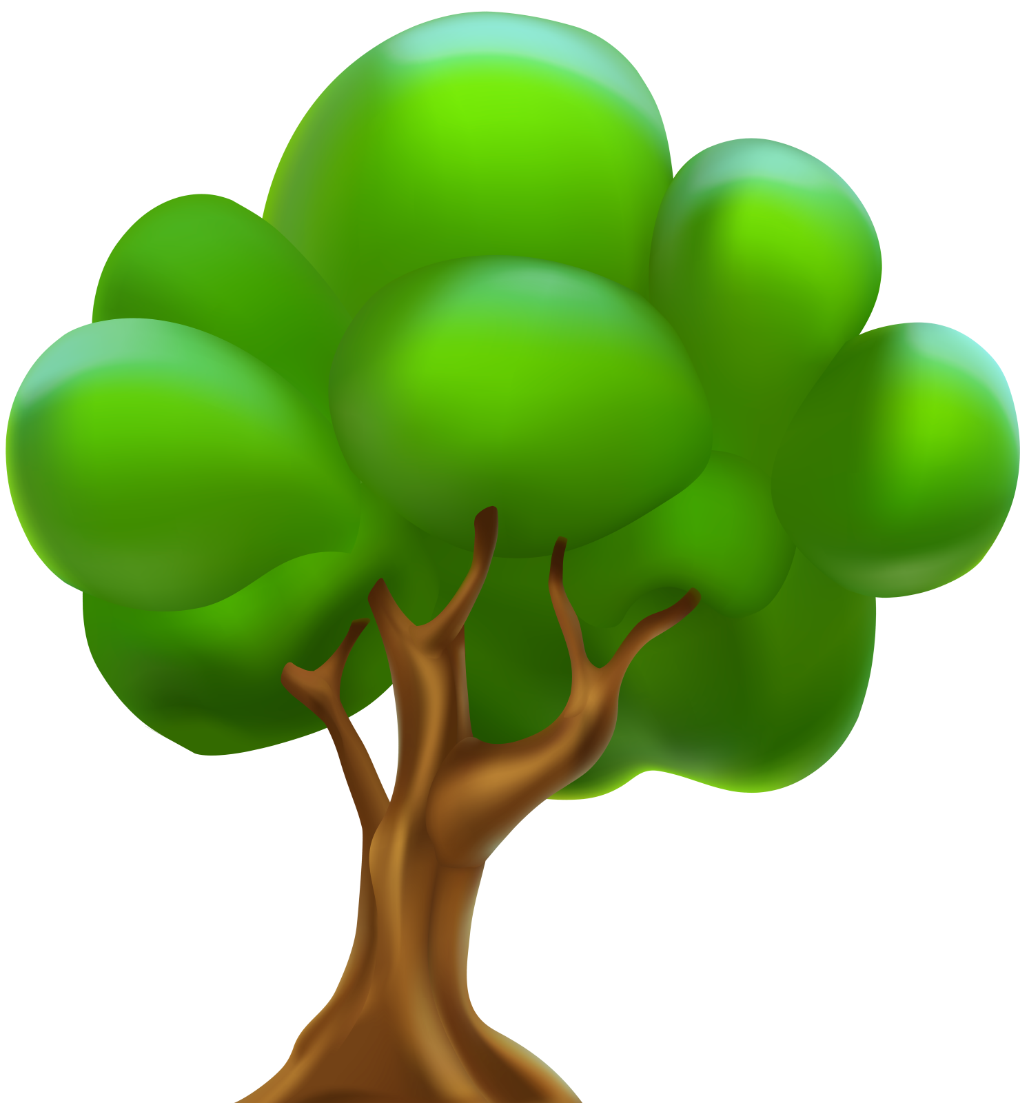 a tree with green leaves