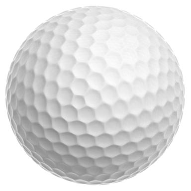 a golf ball on a white background