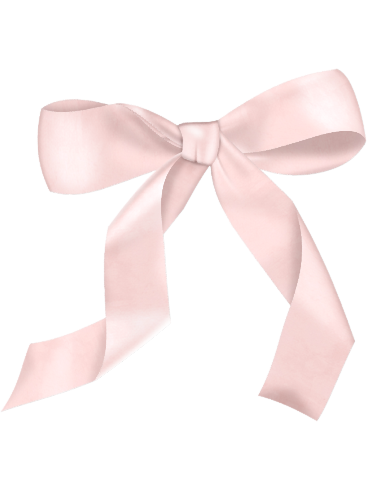 a pink ribbon on a white background