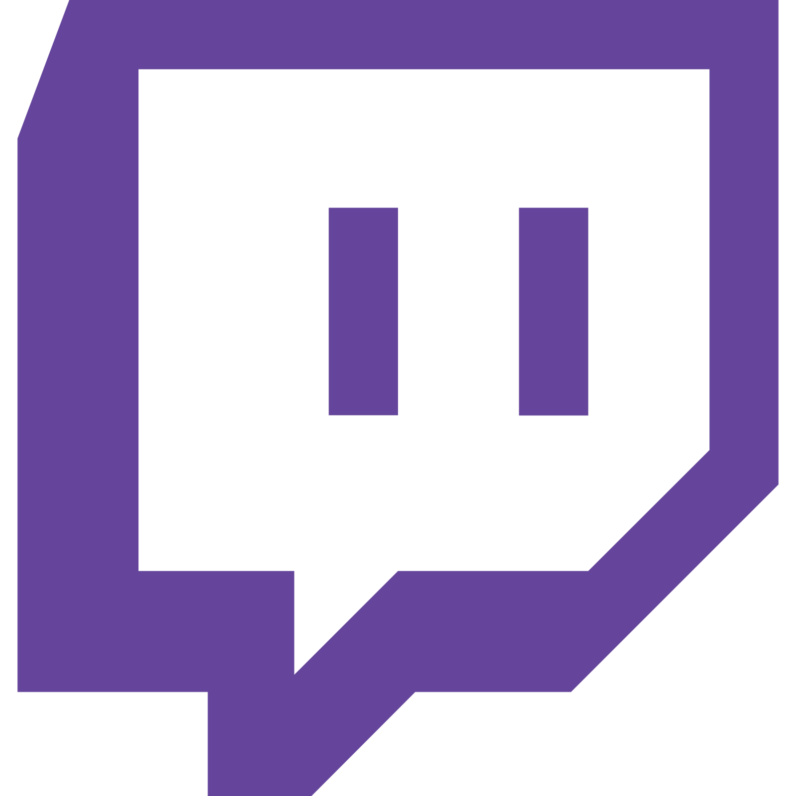 a purple and white logo with the letter q