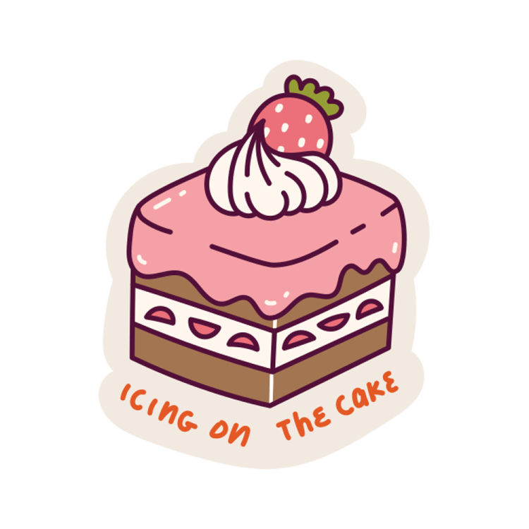 a piece of cake with a strawberry on top