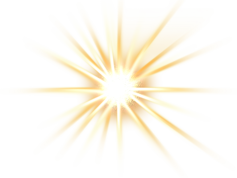 a yellow star burst on a white background
