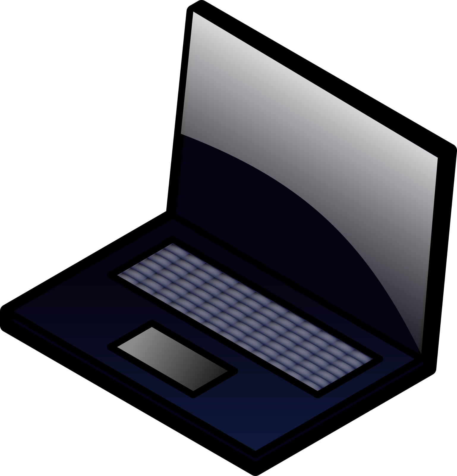 a laptop computer on a white background