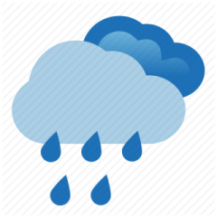 a cloud with rain on it