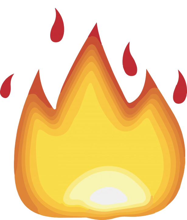 a fire with red and yellow flames