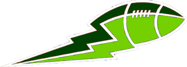 a green and white football ball on a white background