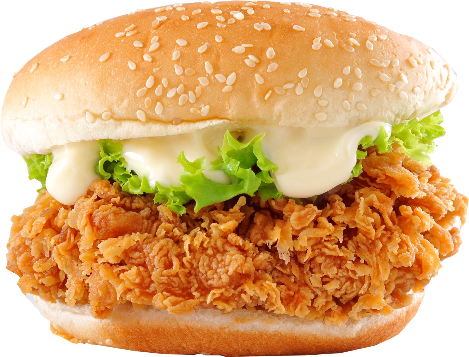 a chicken sandwich on a bun