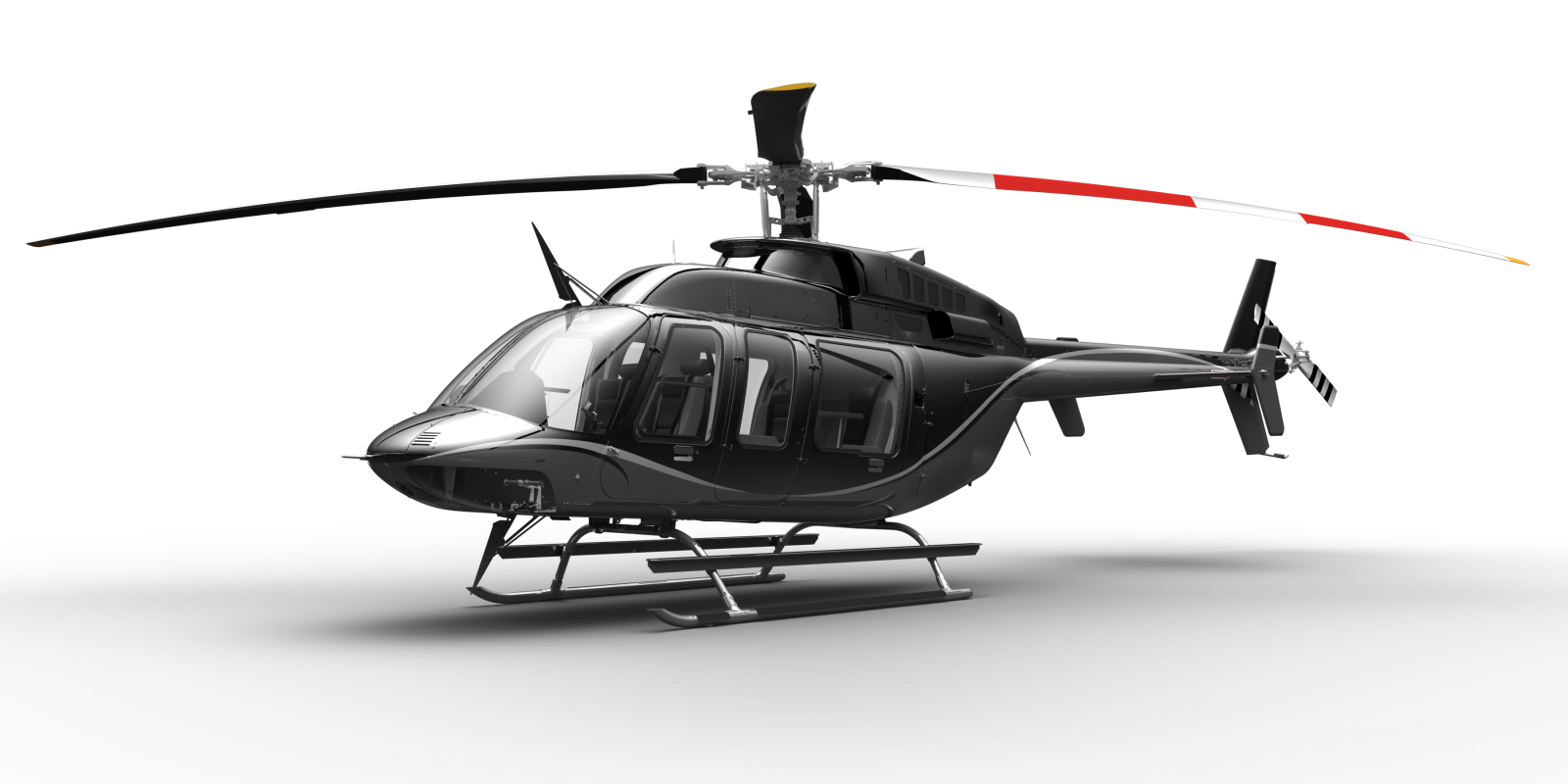 a black helicopter on a white background