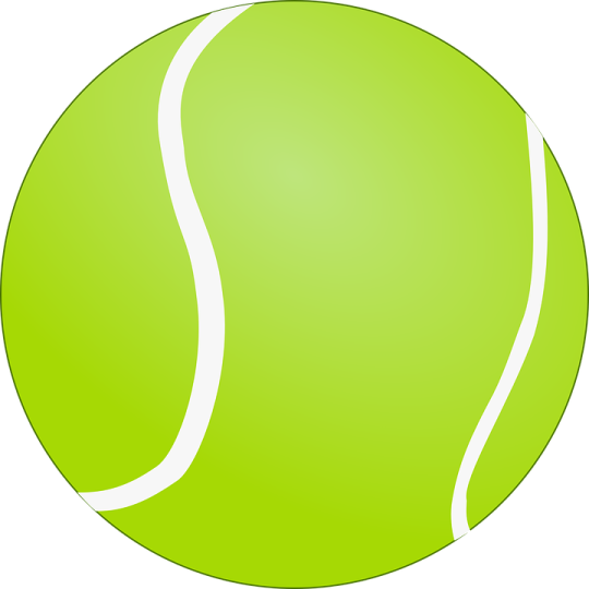 a tennis ball