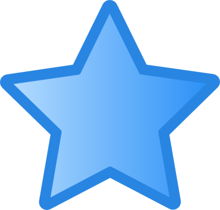a blue star on a white background