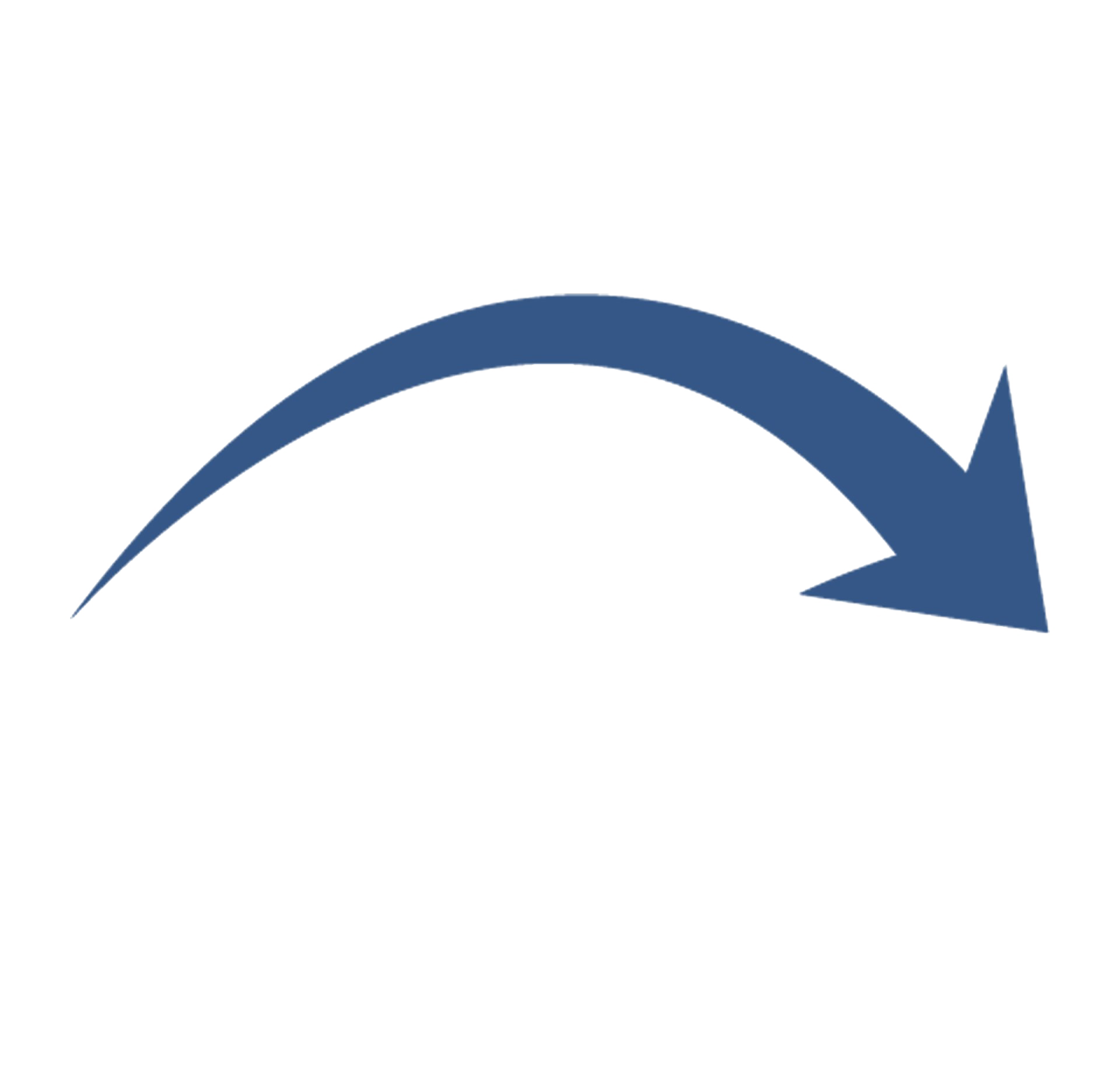a blue arrow pointing up to the right