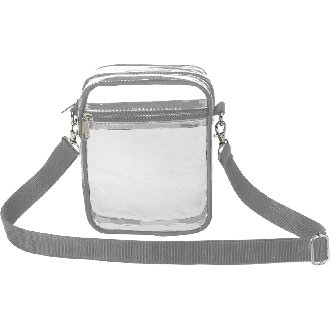 an image of a clear cross body bag