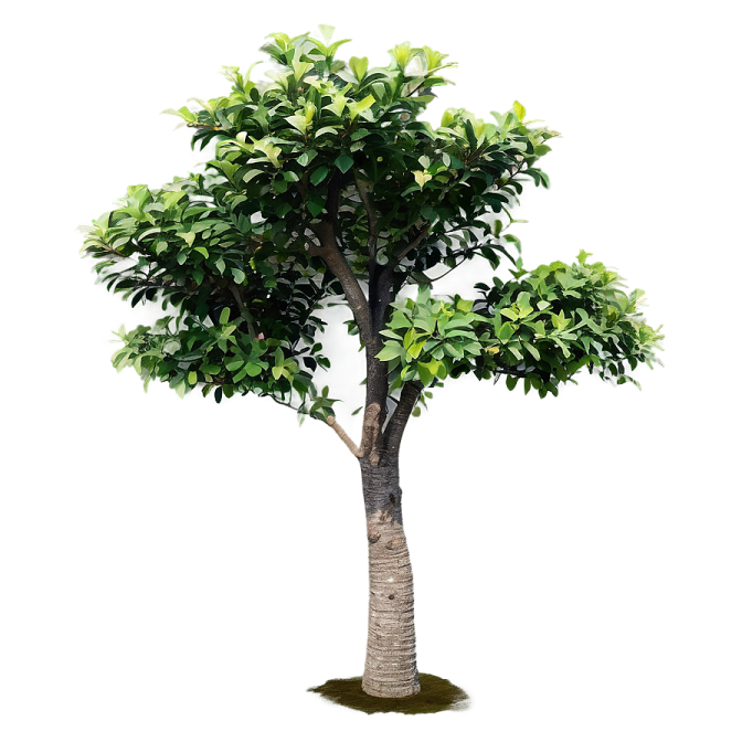 a tree with green leaves on it