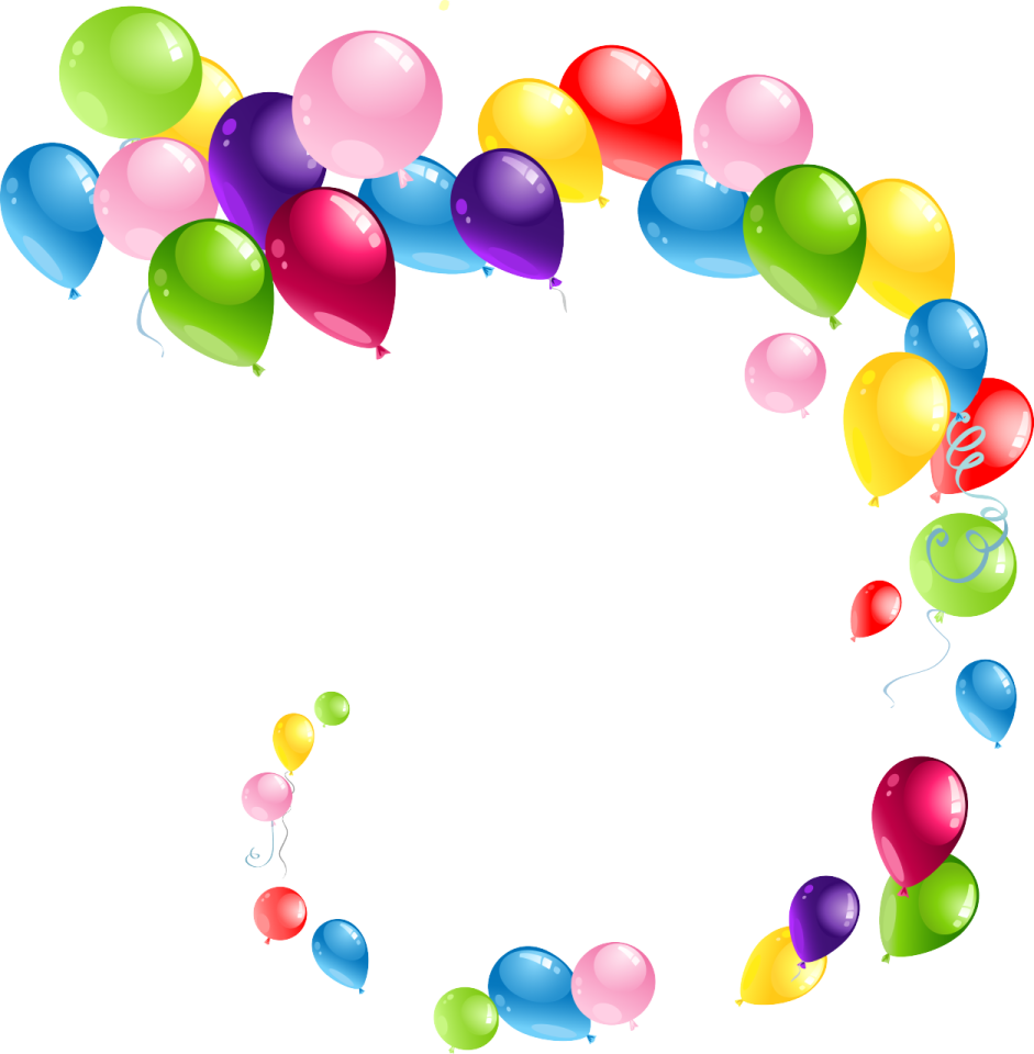 a bunch of colorful balloons on a white background